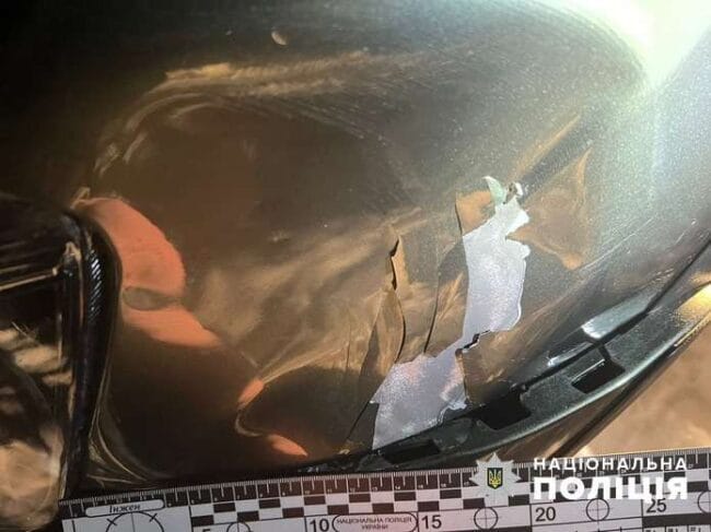 Пошкоджений внаслідок ДТП автомобіль / Фото: обласна поліція