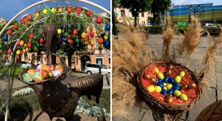 Святкова фотозона у центрі Чернівців