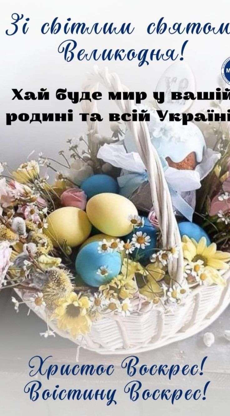 Привітання з Великоднем 2025