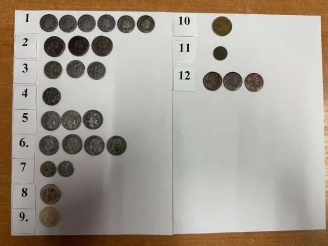 Вилучені старовинні монети