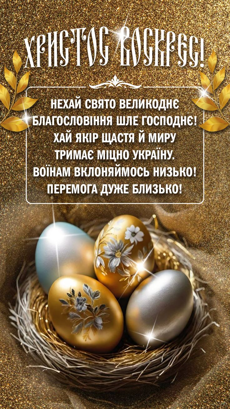 Привітання з Великоднем 2025