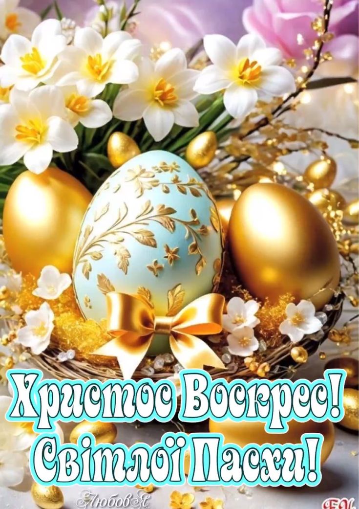 Привітання з Великоднем 2025