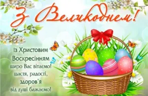 Привітання з Великоднем 2025