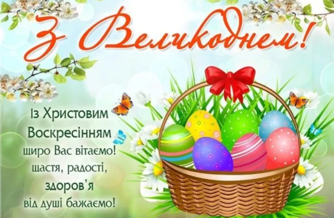 Привітання з Великоднем 2025