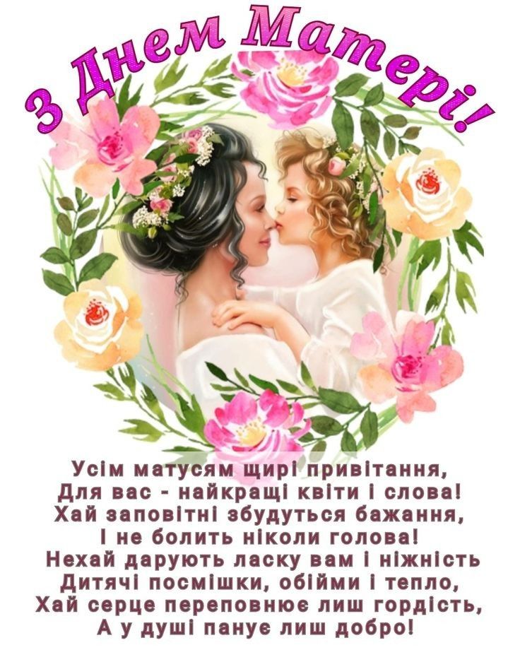 Привітання з Днем матері 