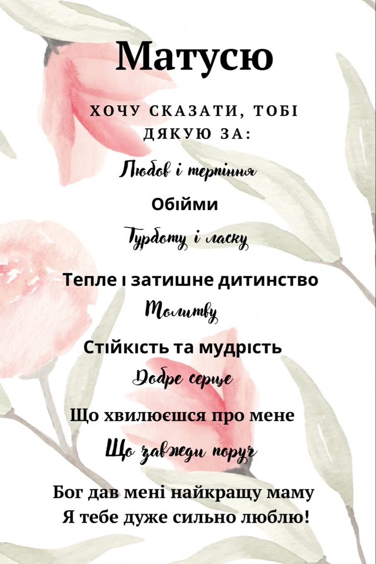 Привітання з Днем матері 