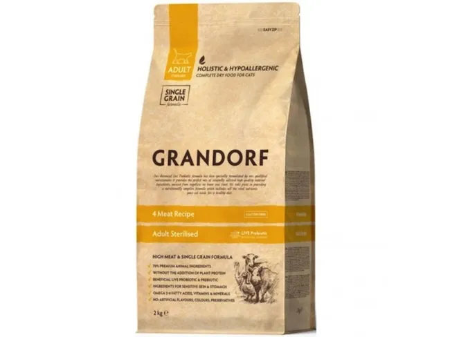 Чим відрізняється сухий корм Grandorf для котів?
