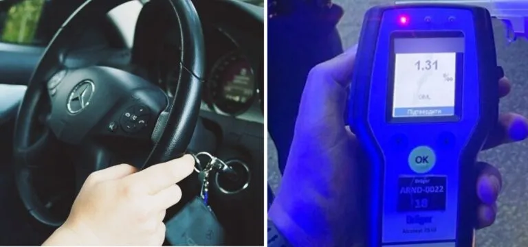 П'яний водій Mercedes