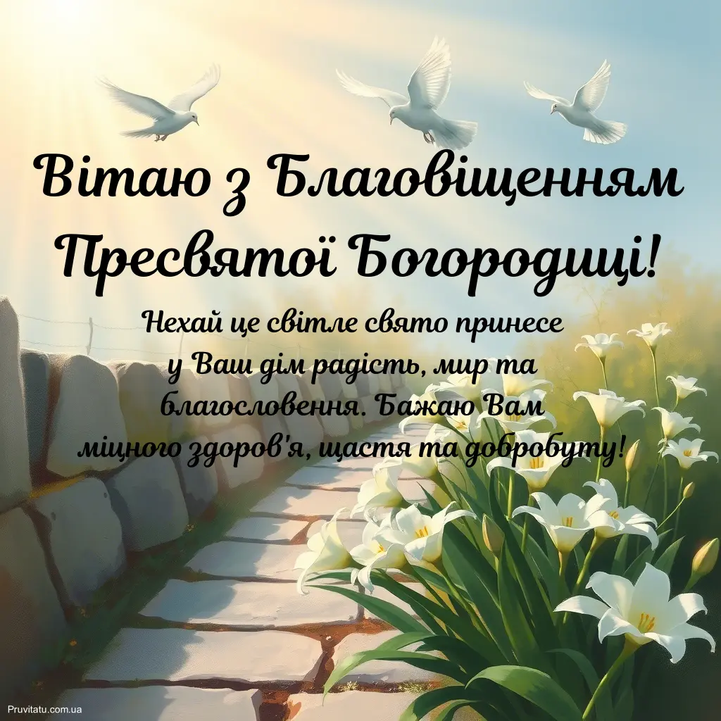 З Благовіщенням Пресвятої Богородиці 2026: найкрасивіші листівки українською та душевні слова у прозі З Благовіщенням Пресвятої Богородиці 2026: найкрасивіші листівки українською та душевні слова у прозі