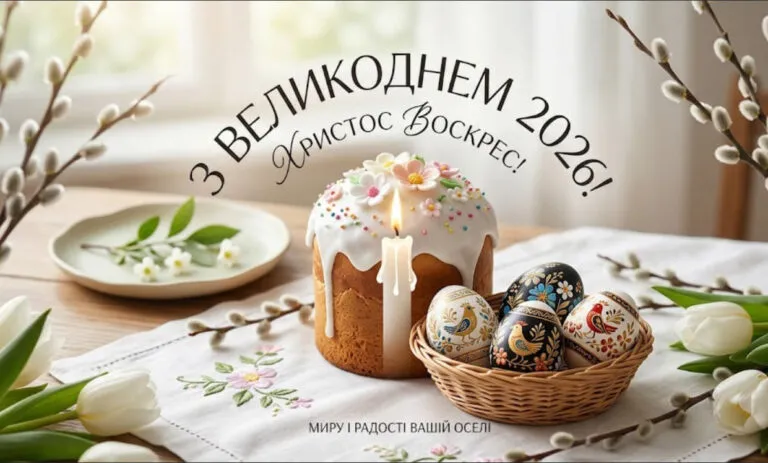 Великдень 2026: картинки, листівки та красиві привітання українською