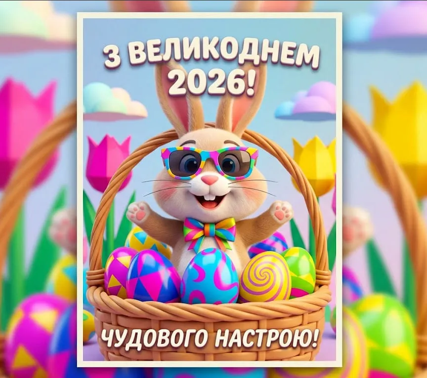 Великдень 2026: картинки, листівки та красиві привітання українською