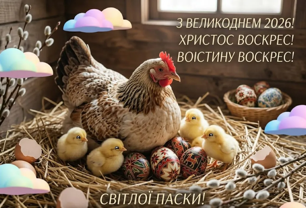 Великдень 2026: картинки, листівки та красиві привітання українською