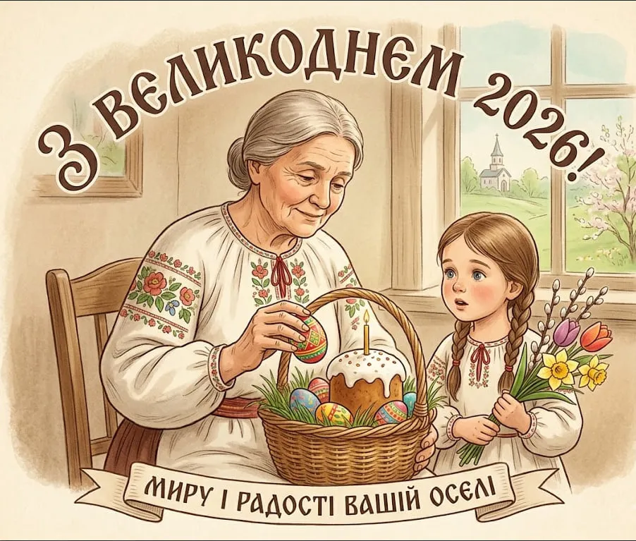 Великдень 2026: картинки, листівки та красиві привітання українською