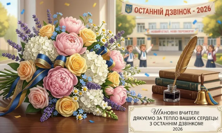 З Останнім дзвоником 2026: найкрасивіші привітання у прозі та картинки українською