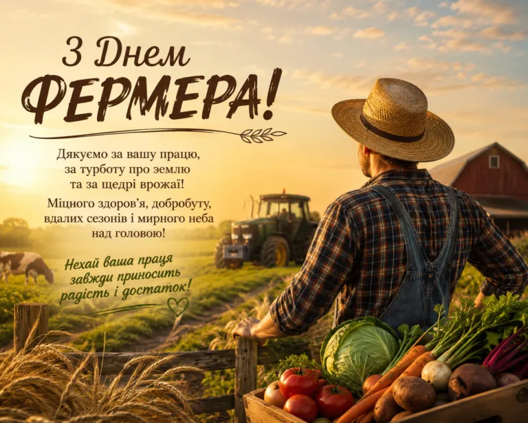 День фермера 2026: красиві привітання, теплі слова та картинки