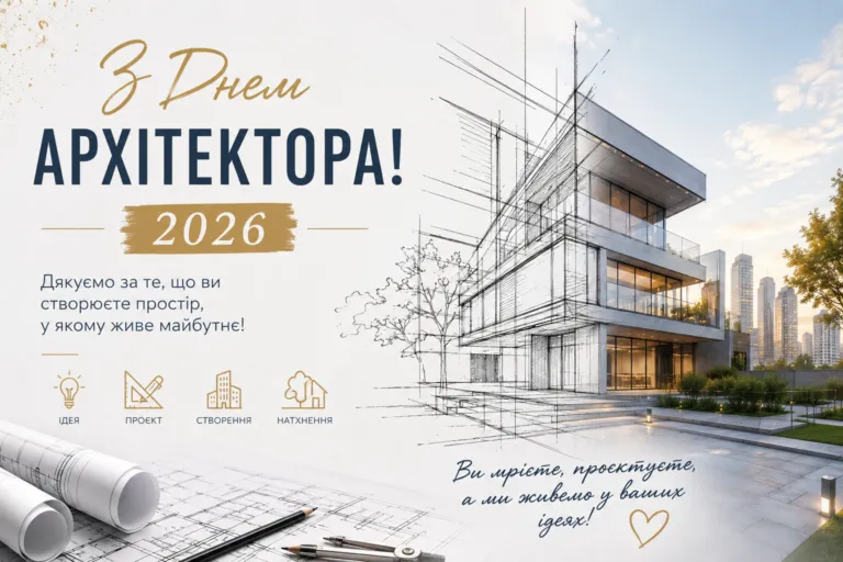 День архітектора 2026: привітання у прозі та красиві листівки