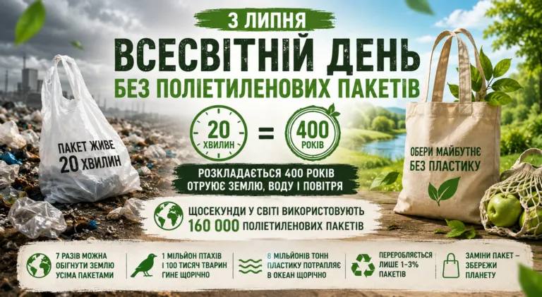 3 липня — День без поліетиленових пакетів: 7 фактів про пакетики, які вас шокують