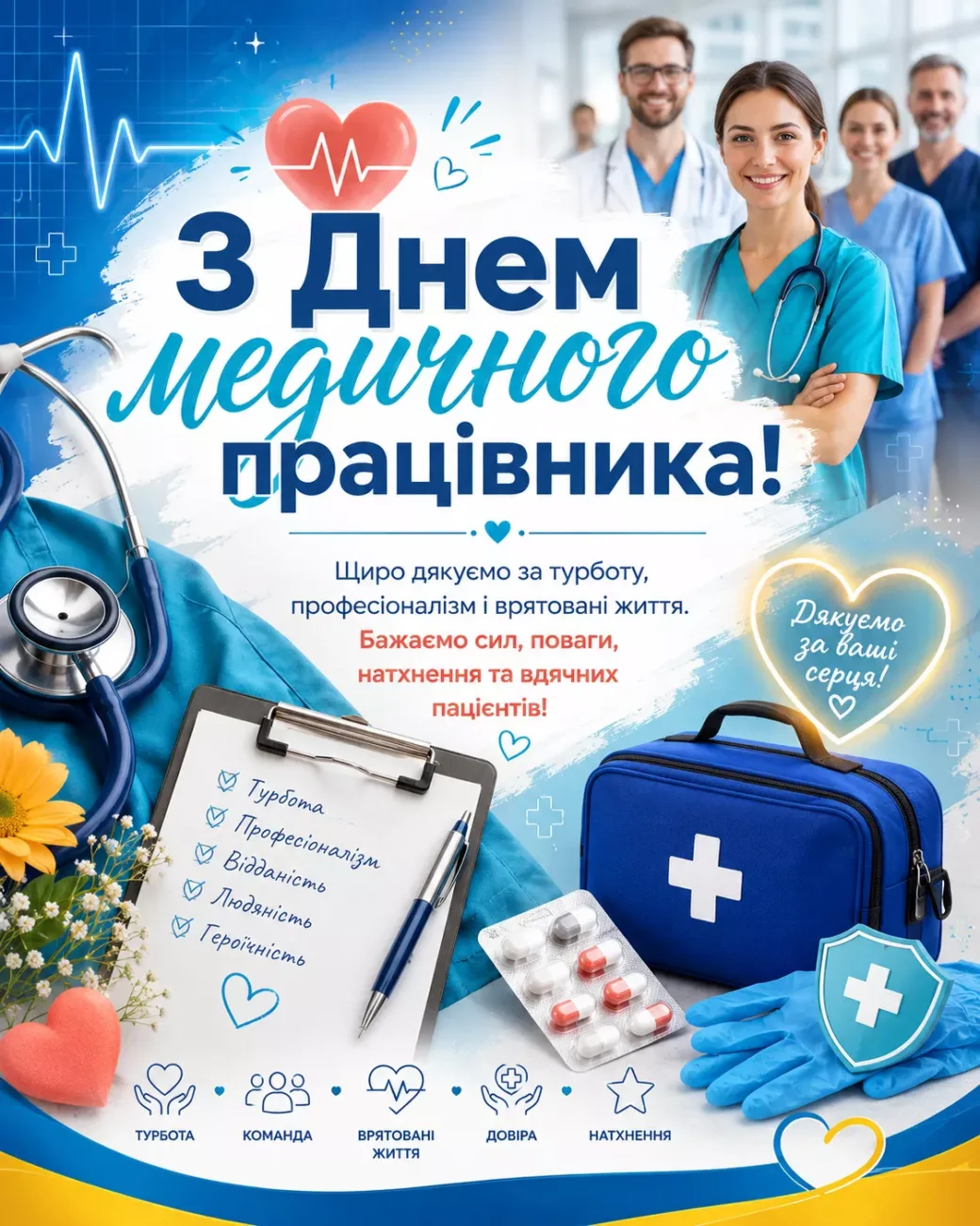 Привітання з Днем медика 2026 своїми словами