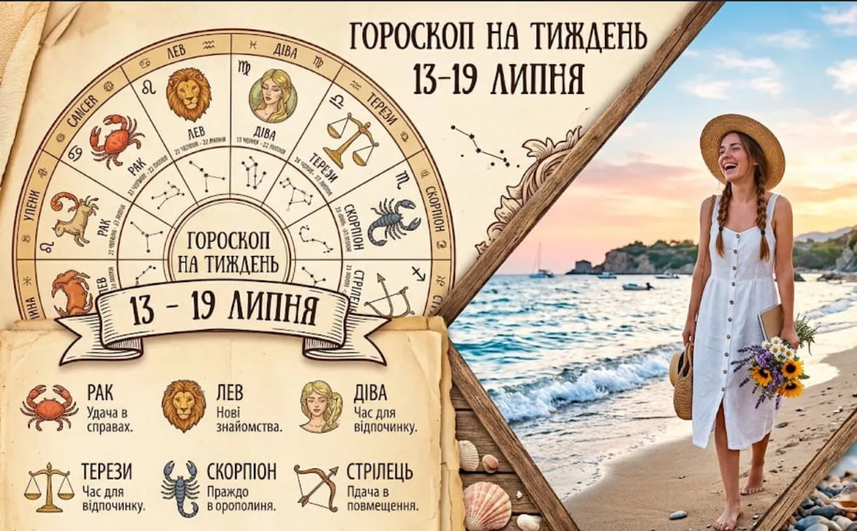 Гороскоп на тиждень 13-19 липня: молодик у Раку змінить плани кожного знаку