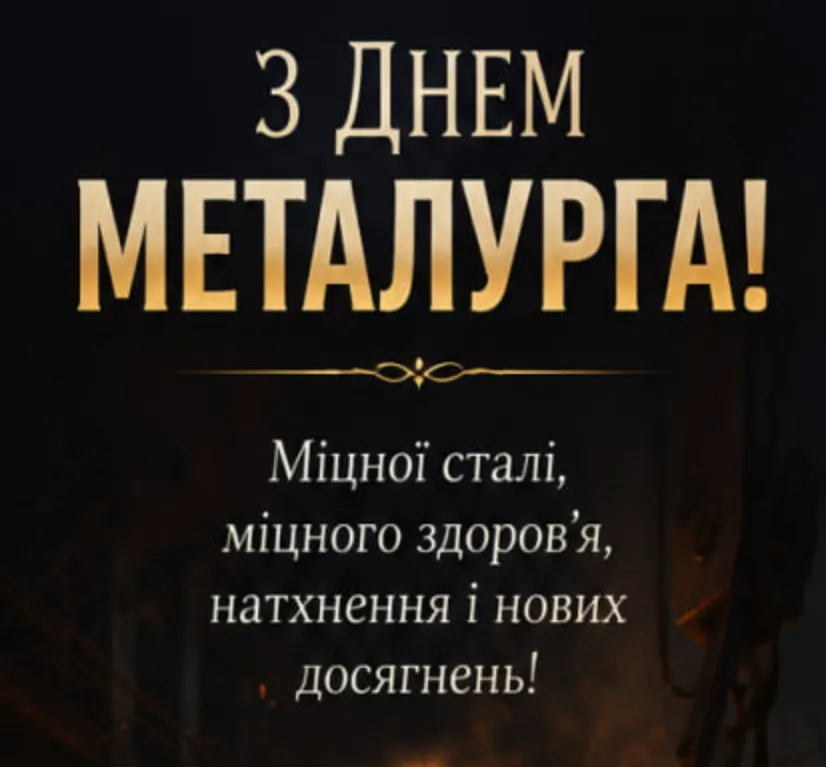 вітання працівникам металургії 19 липня