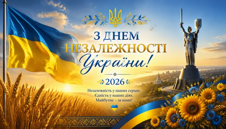 Привітання з Днем Незалежності України 2026: своїми словами, у прозі та в картинках