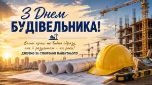 Привітання з Днем будівельника 2026: красиві картинки та щирі слова до свята