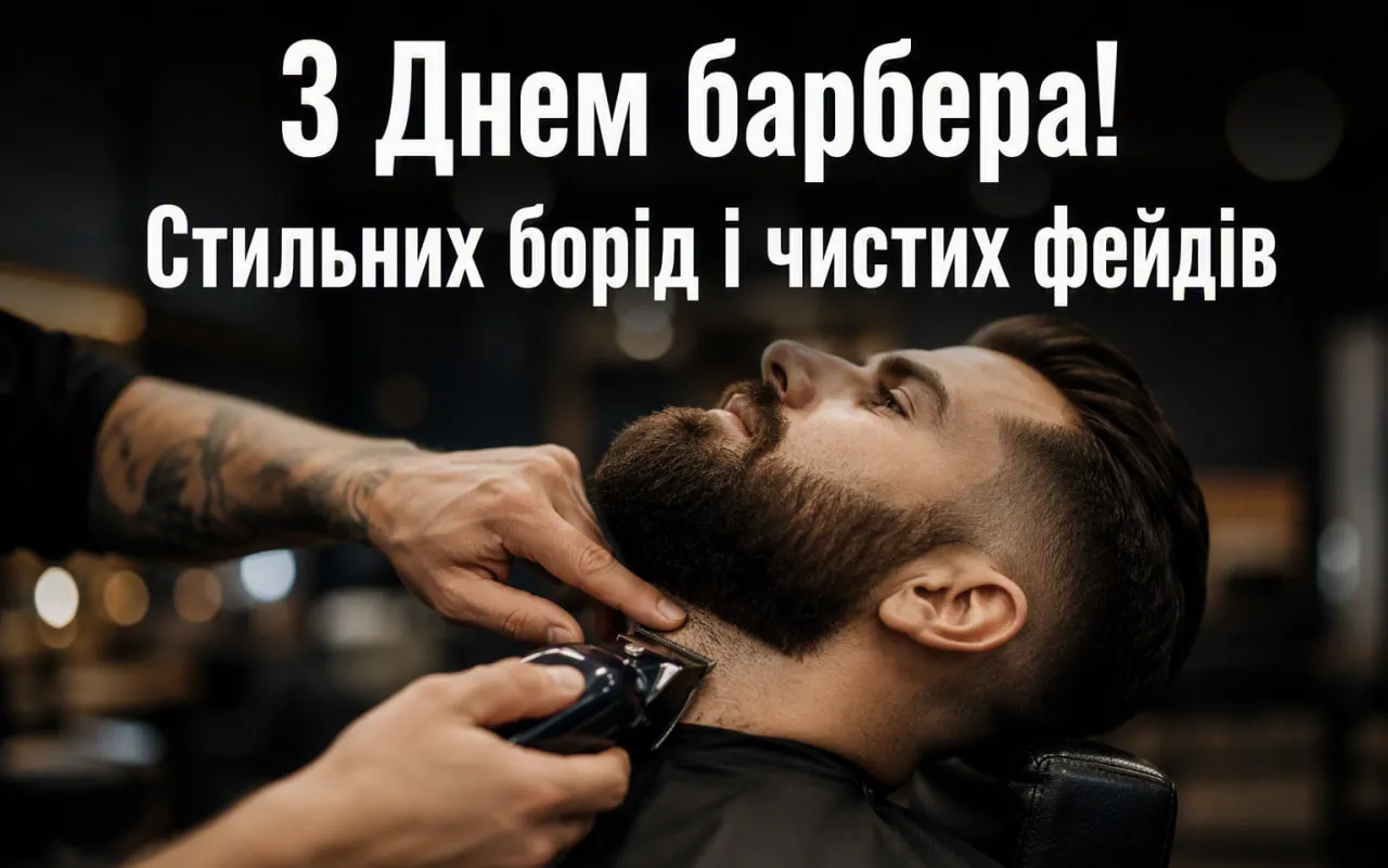 Привітання з Днем барбера, 16 вересня, 2026: в прозі, своїми словами + красиві картинки та листівки Привітання з Днем барбера, 16 вересня, 2026: в прозі, своїми словами + красиві картинки та листівки