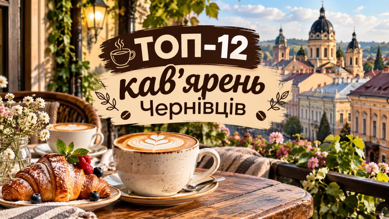 ТОП-12 кав'ярень Чернівців 2026: де поснідати та попрацювати з ноутбуком