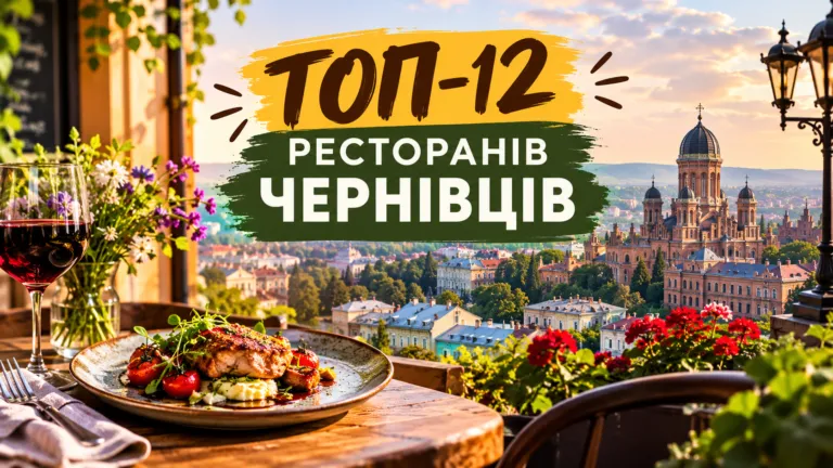 Найкращі ресторани Чернівців 2026: куди піти на вечерю, сніданок чи святкування