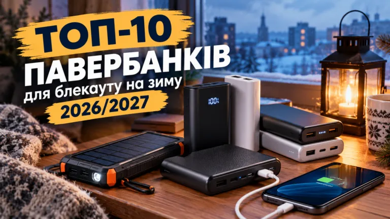 ТОП-10 павербанків для блекауту на зиму 2026/2027: рейтинг із цінами та чесним розрахунком