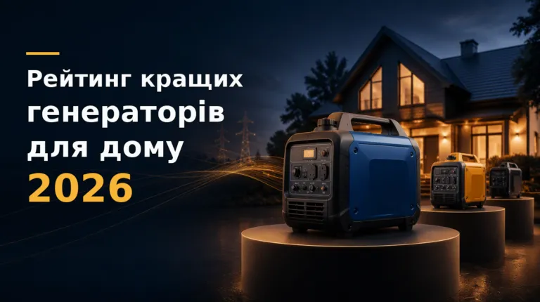 Рейтинг кращих генераторів для дому 2026: 8 перевірених моделей для блекауту