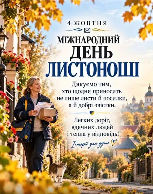 Привітання з Всесвітнім днем пошти та Днем листоноші 2026: в прозі, своїми словами та красиві лмстівки