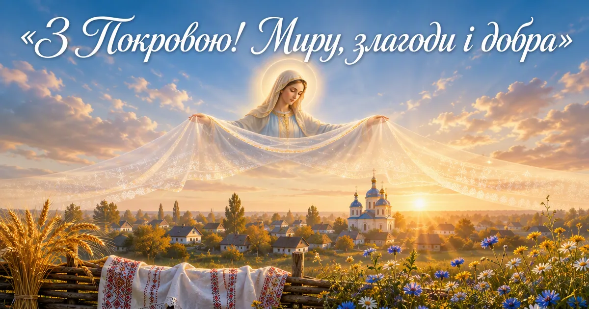 З Покровою 1 жовтня 2026: привітання зі святом у прозі, молитва та листівки